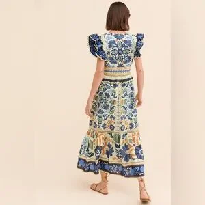 Farm Rio Ocean FARM Rio | Dresses | Farm Rio Ocean Tapestry Maxi Dress | Poshmark